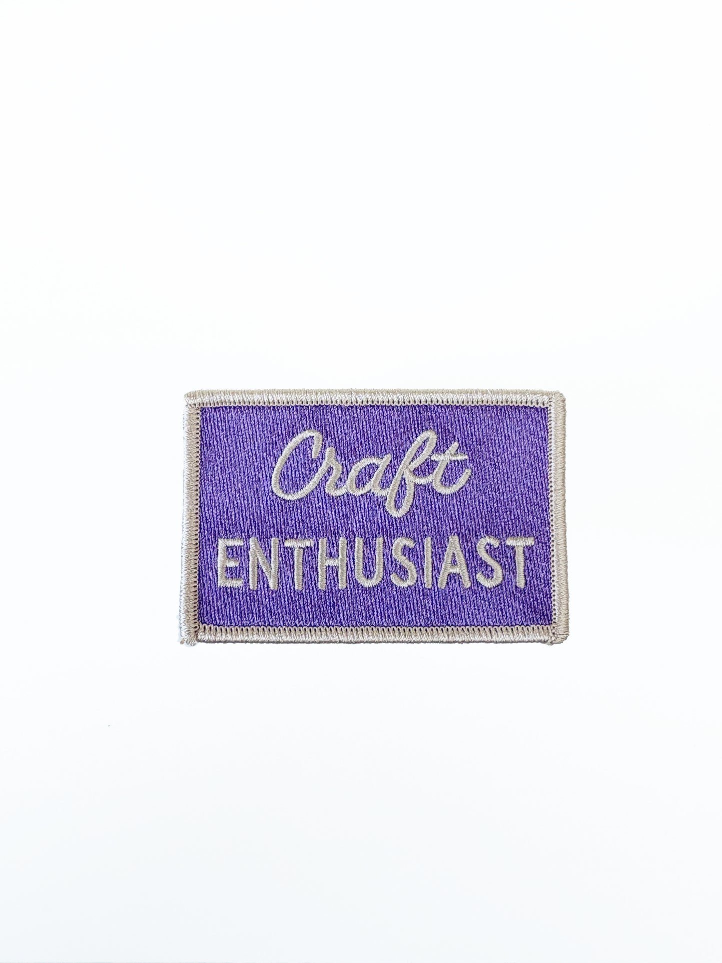 Purple patch with 'Craft Enthusiast' text on a white background