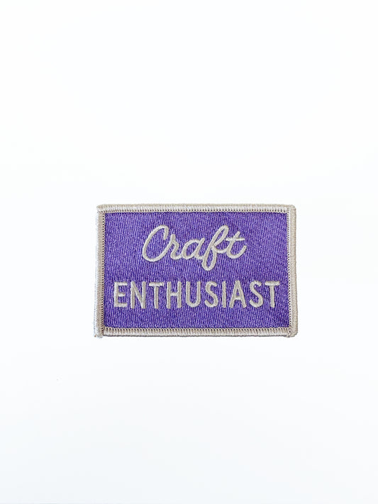 Purple patch with 'Craft Enthusiast' text on a white background