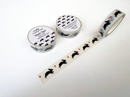 Washi tape with rabbit design on a white background